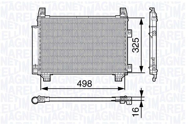 MAGNETI MARELLI Конденсатор, кондиционер 350203674000